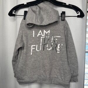 Toddler girl I am the future gray pullover hoodie